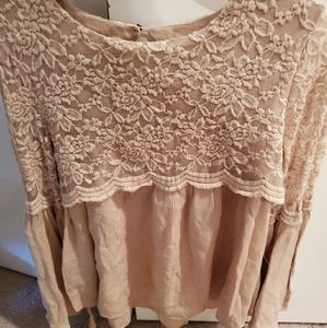Lace long sleeve top